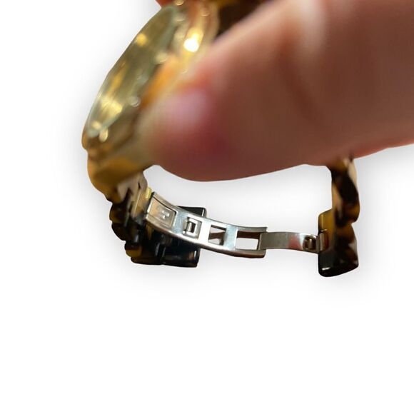 Anne Klein Gold Tone Swarovski Crystal Faux Tortoise Band (10/9178) Watch - Picture 10 of 14